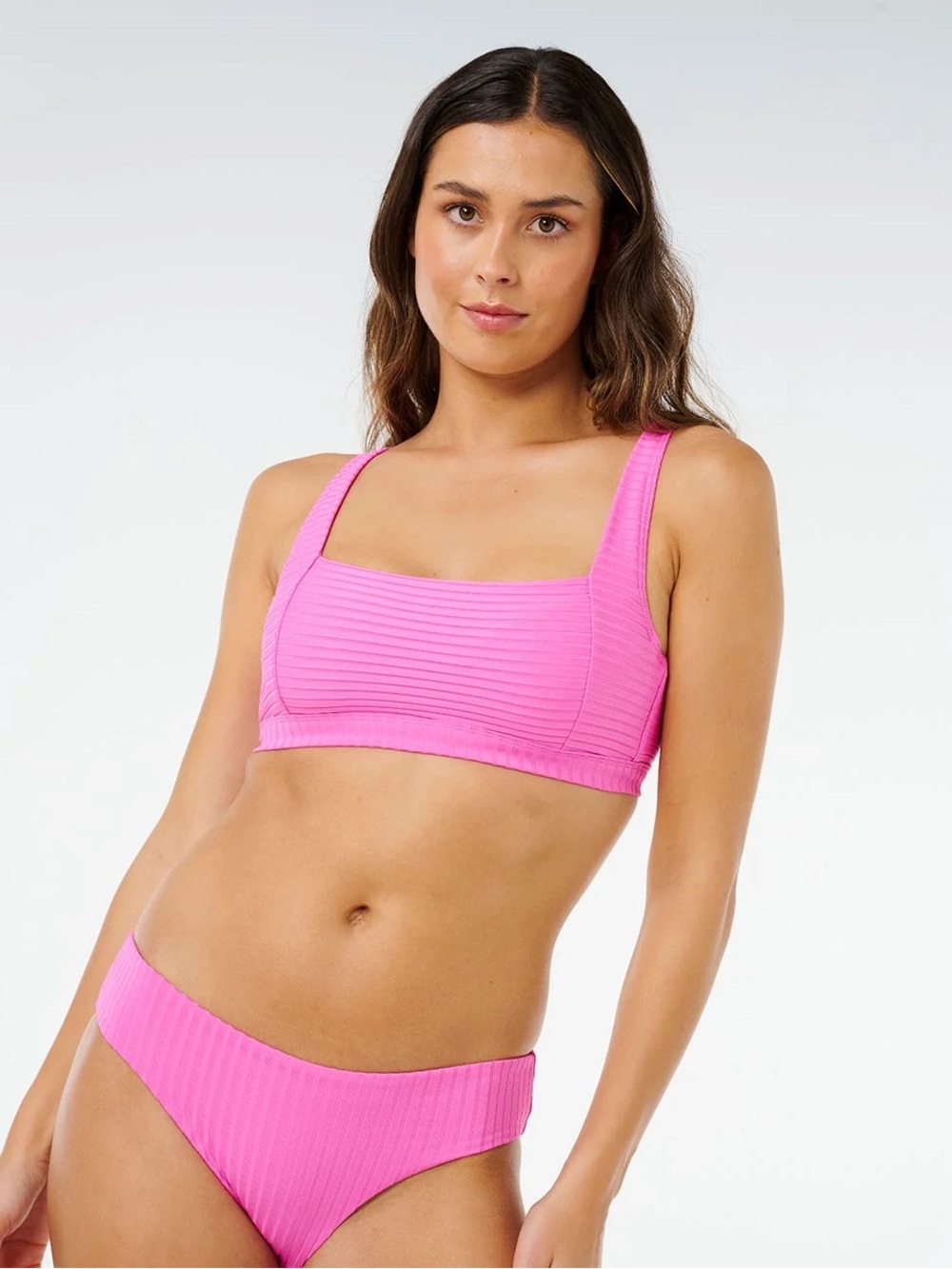 Rip Curl Premium Surf D-DD Crop Bikini Top pink NWOT Hot Pink